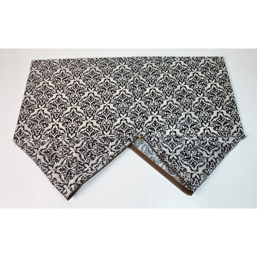 JOY MANGANO Better Beauty Bag Cube Black & White Paisley Collapsible Shell Only